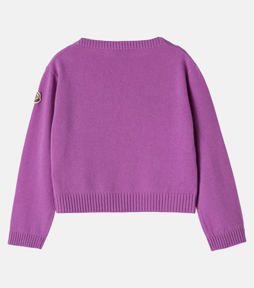  Moncler Enfant Moncler Enfant Logo Wool And Cashmere Sweater 