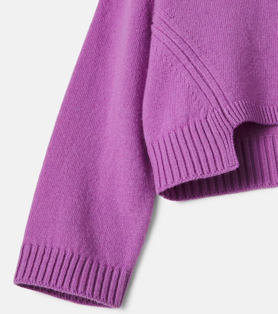  Moncler Enfant Moncler Enfant Logo Wool And Cashmere Sweater 