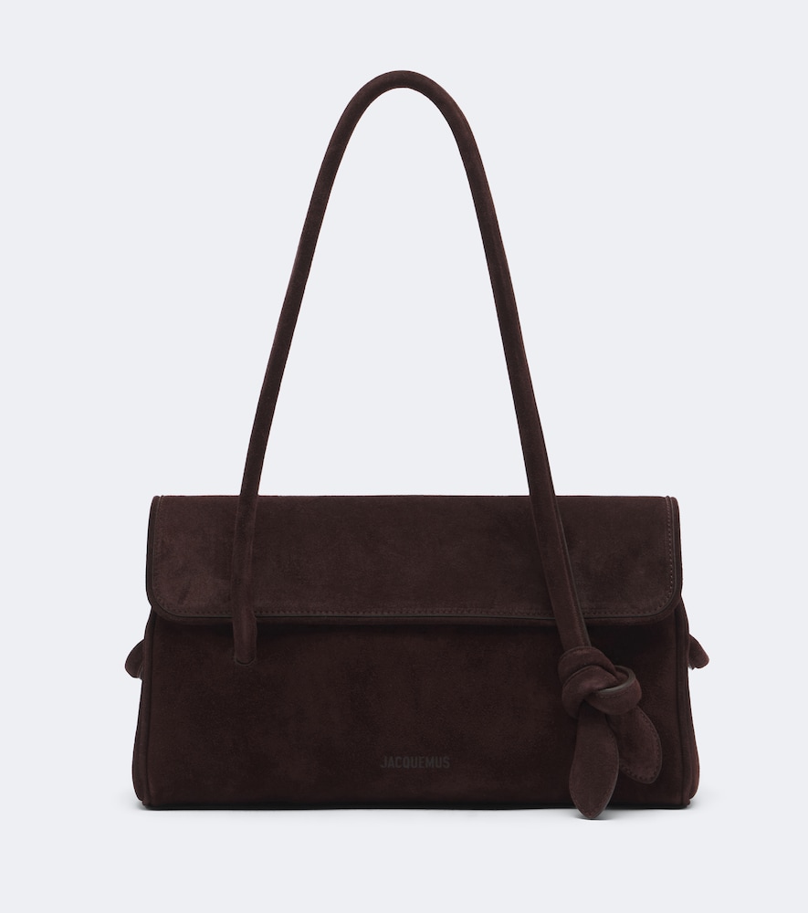 Schultertasche Turismo Long aus Veloursleder