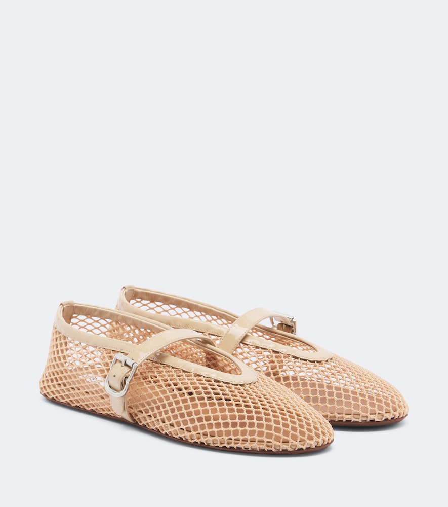 Alaïa Fishnet Mary Jane Flats