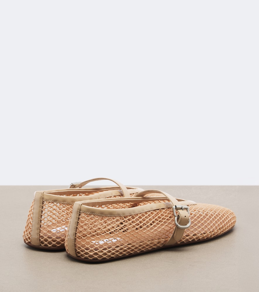 Alaïa Fishnet Mary Jane Flats