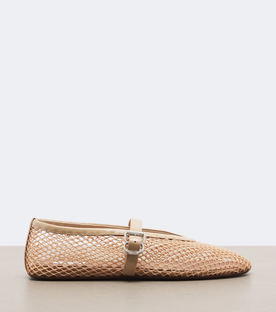 Alaïa Fishnet Mary Jane Flats