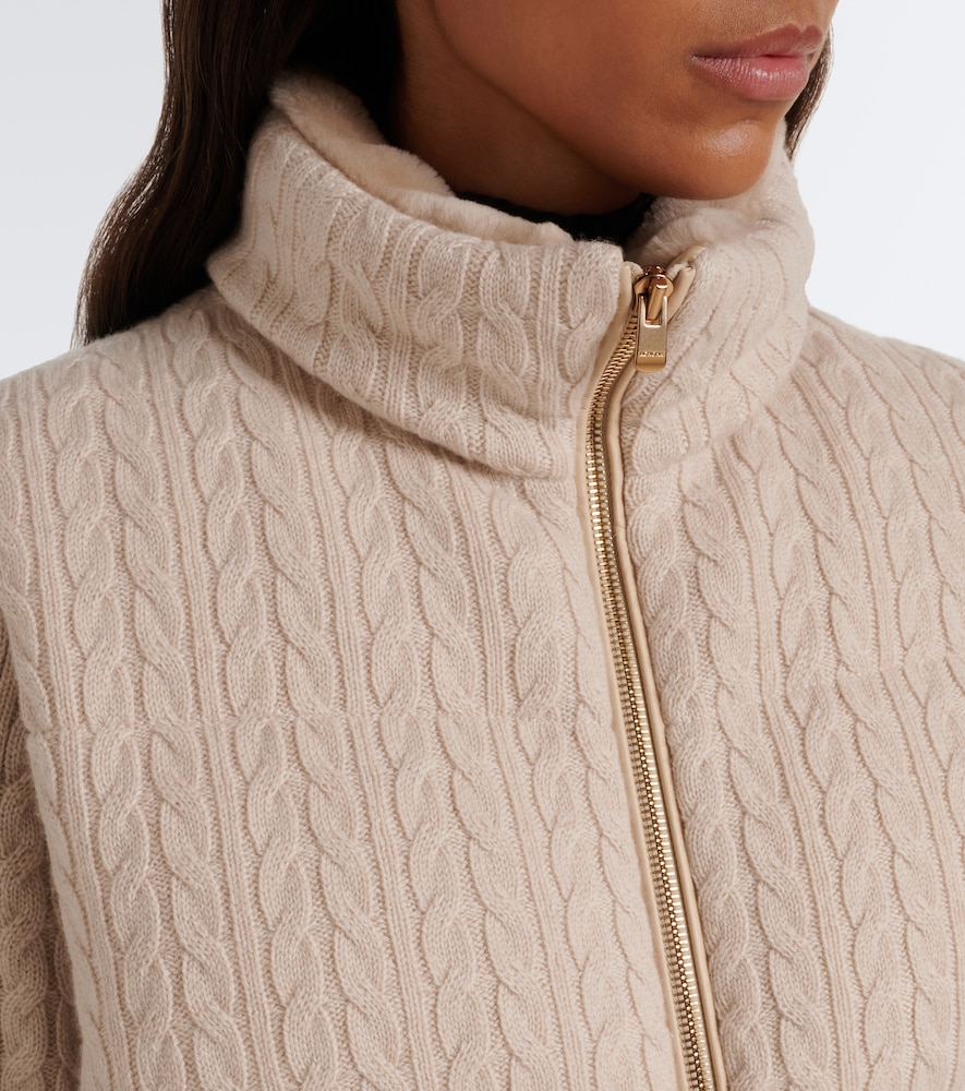 Cable-Knit Cashmere Puffer Vest