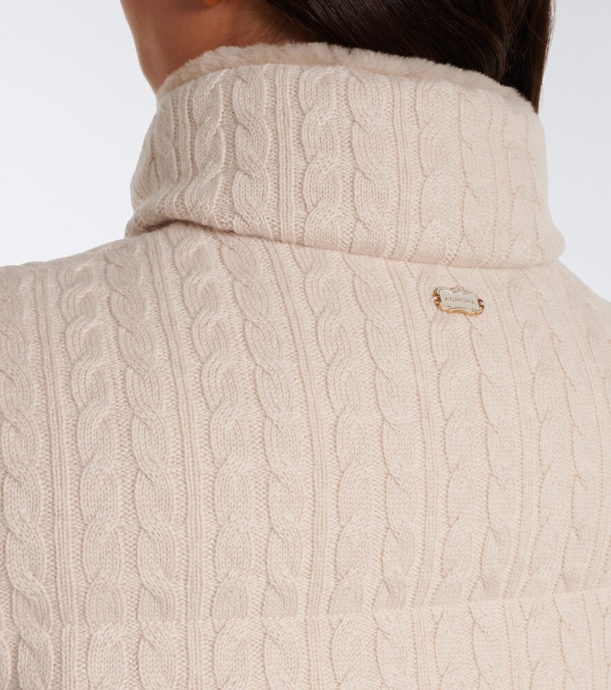 Cable-Knit Cashmere Puffer Vest