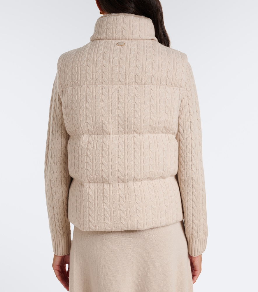 Cable-Knit Cashmere Puffer Vest