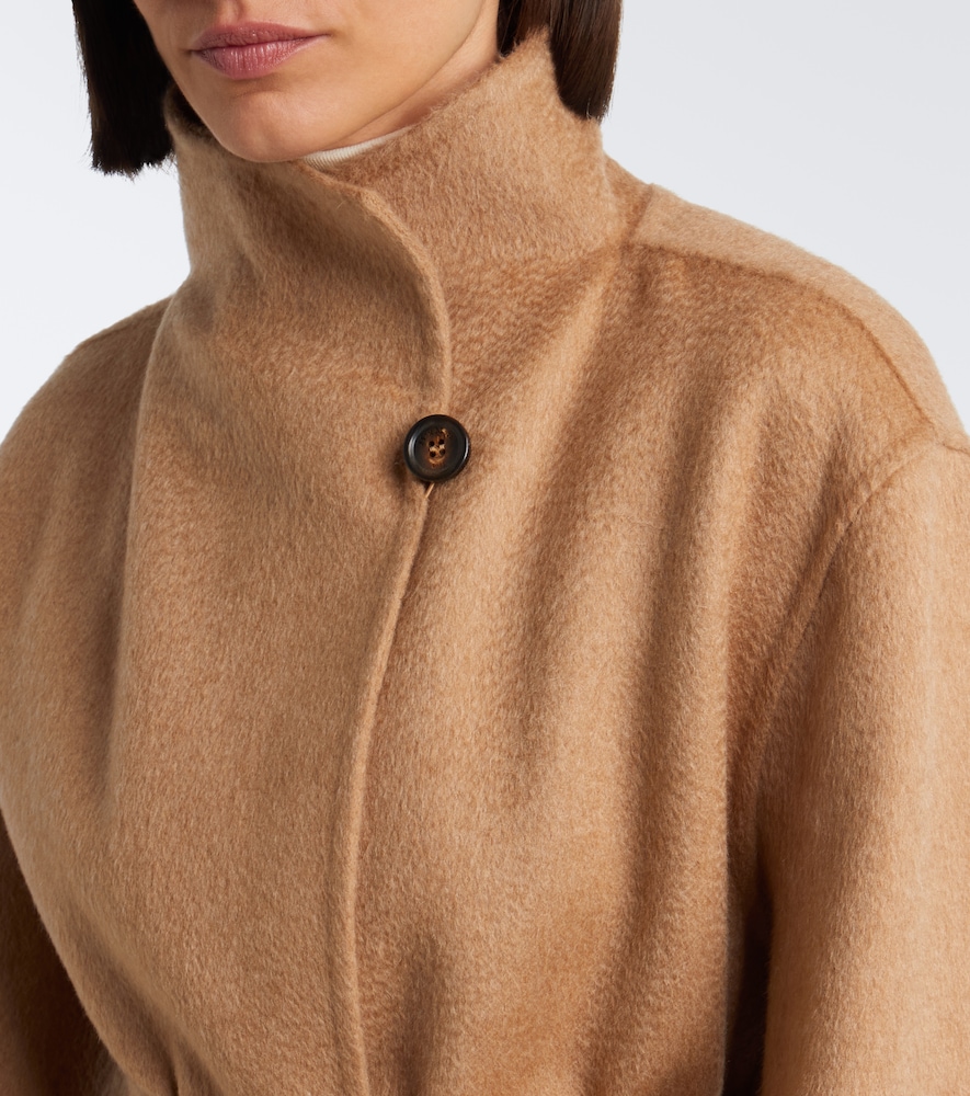 Camel Hair And Mohair Wrap Coat