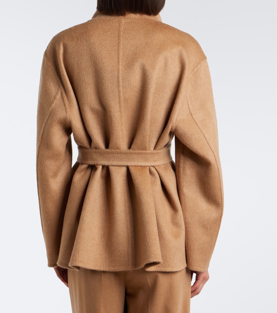 Camel Hair And Mohair Wrap Coat