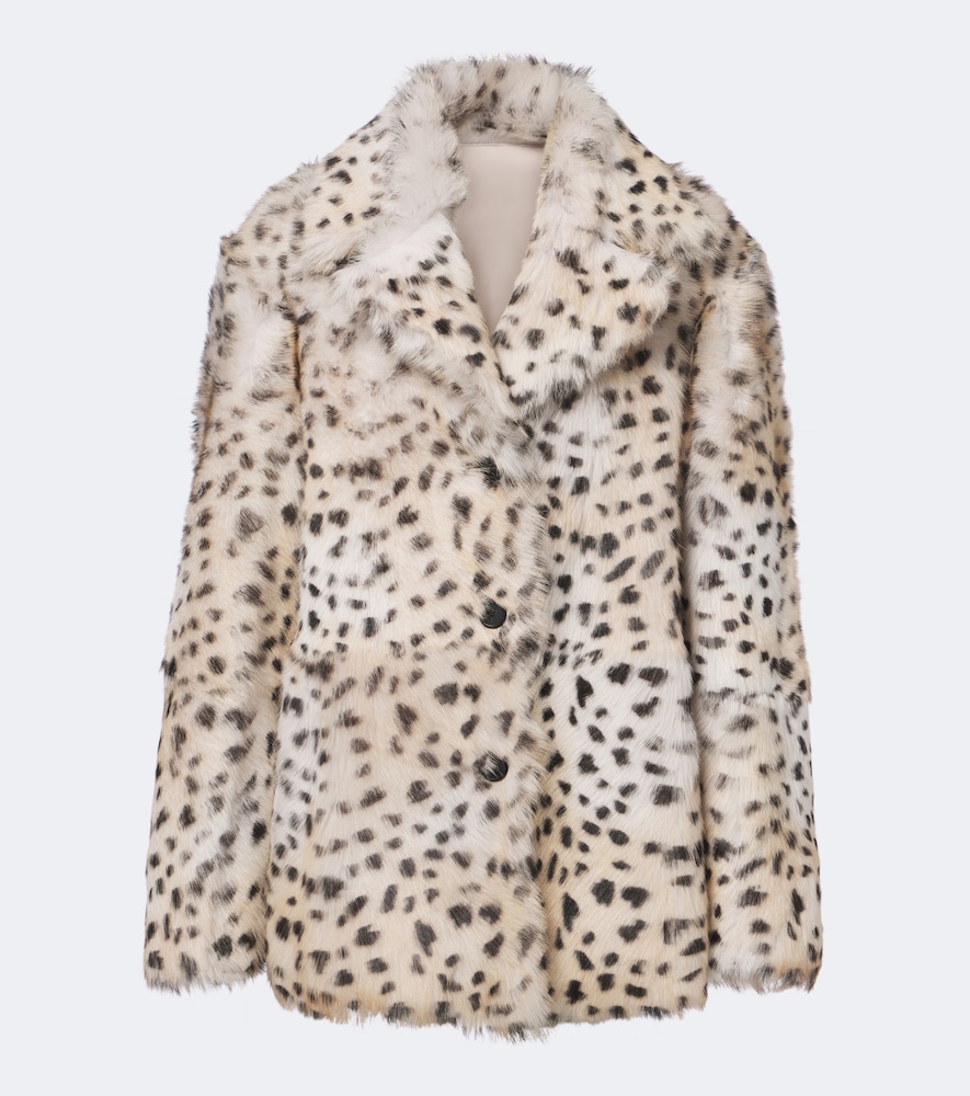 Arma Cynthia Reversible Leopard-print Shearling Jacket In White