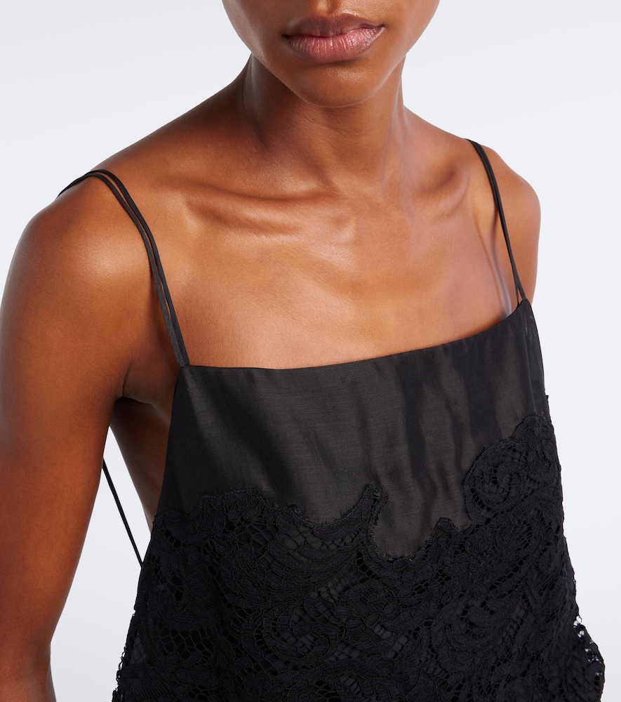 Neema Silk Voile And Lace Top
