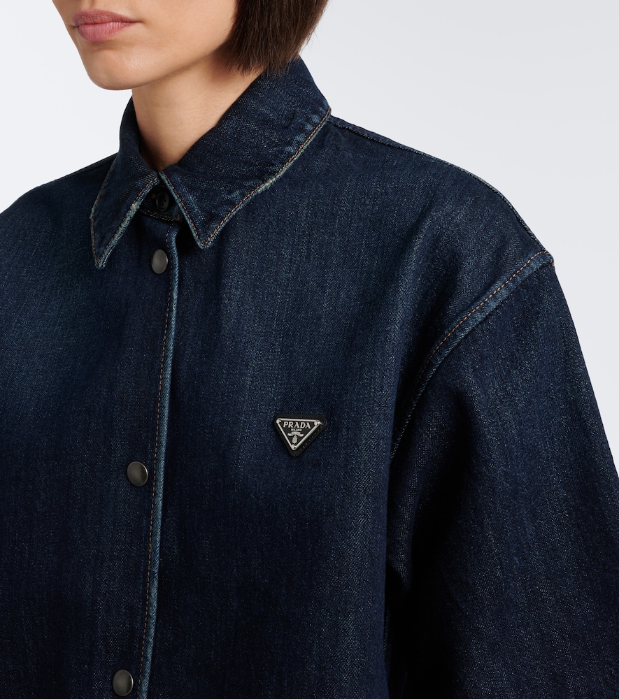 Prada Denim Shirt In Blue