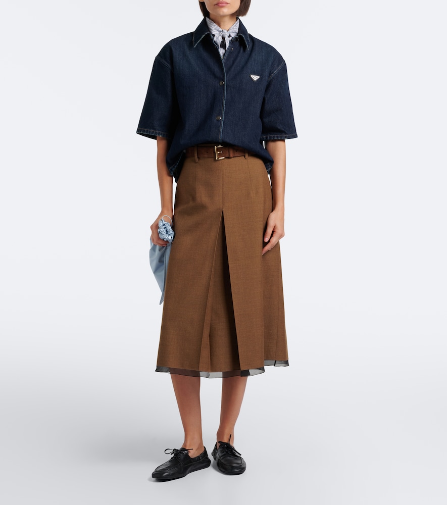 Prada Denim Shirt In Blue
