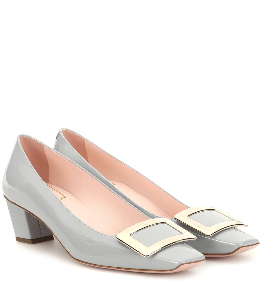 Click to view more detailed imagery on our partner's website Roger Vivier Belle Vivier Patent Leather Pumps In Blue