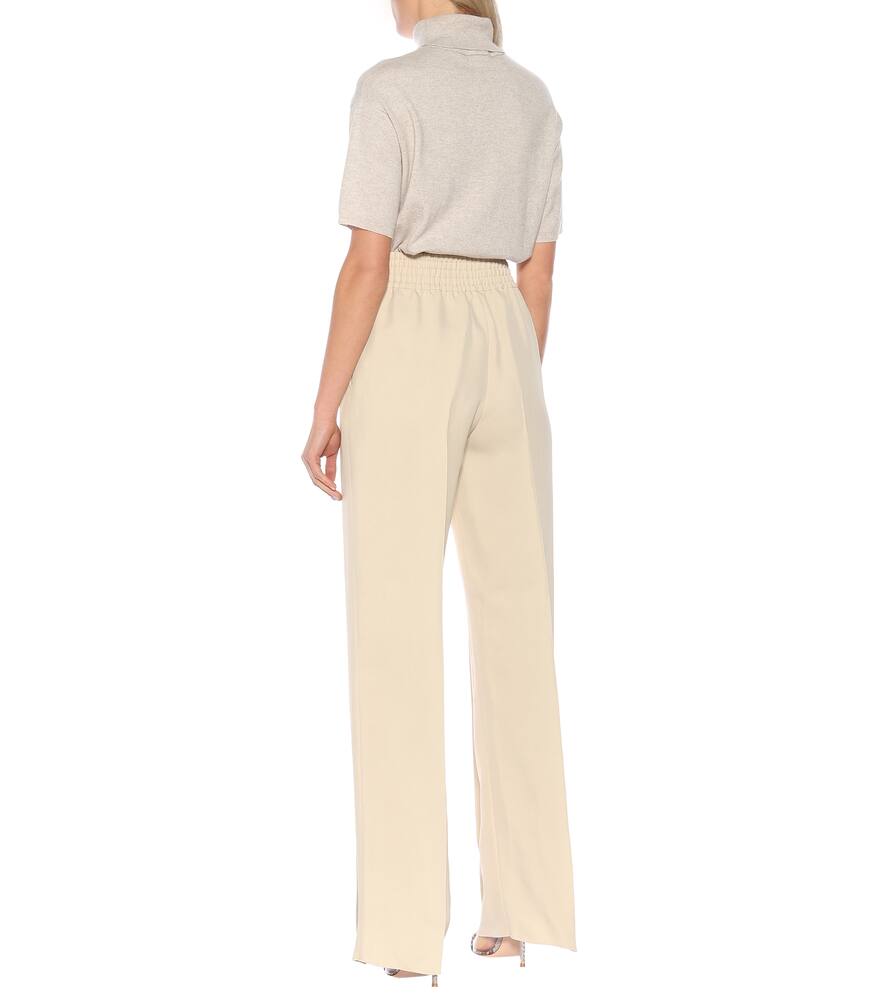 AGNONA SATIN-TWILL WIDE-LEG PANTS,P00408362