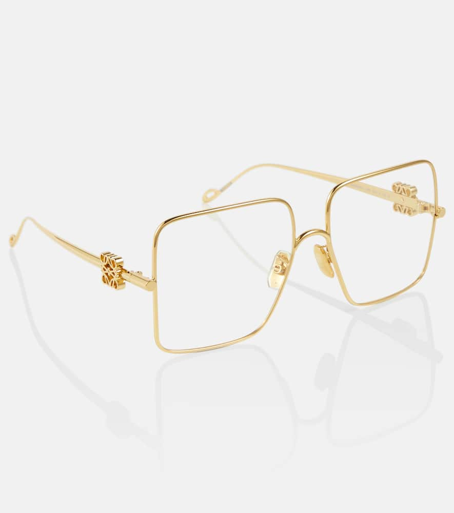 Shop Loewe Anagram Oversized Glasses In Shiny Endura Gold