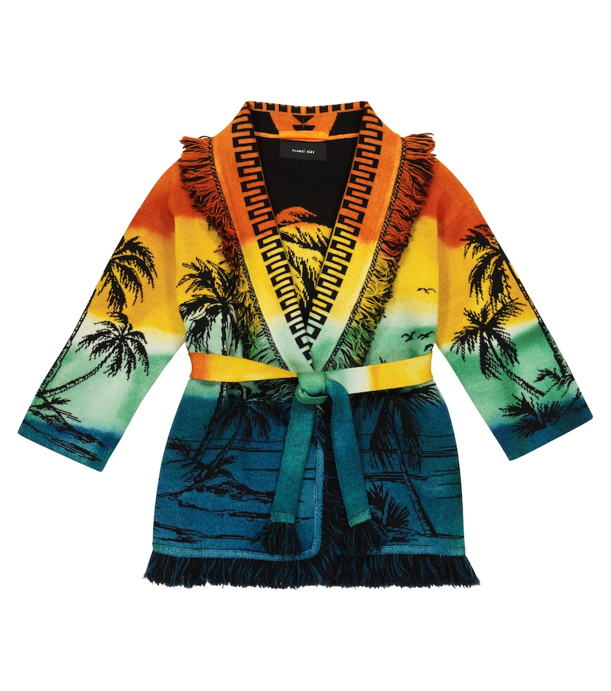 Alanui Icon Jacquard Virgin Wool Cardigan In Multicolor