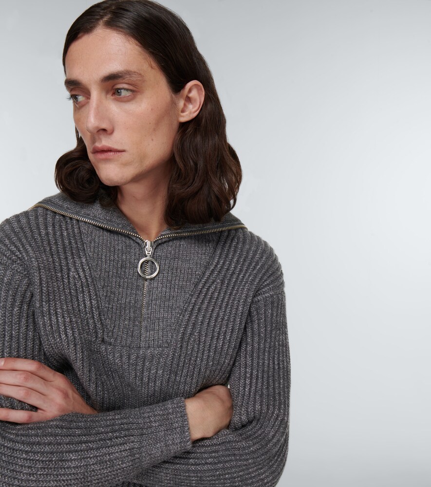 Ami Paris Virgin wool half-zip sweater | Smart Closet