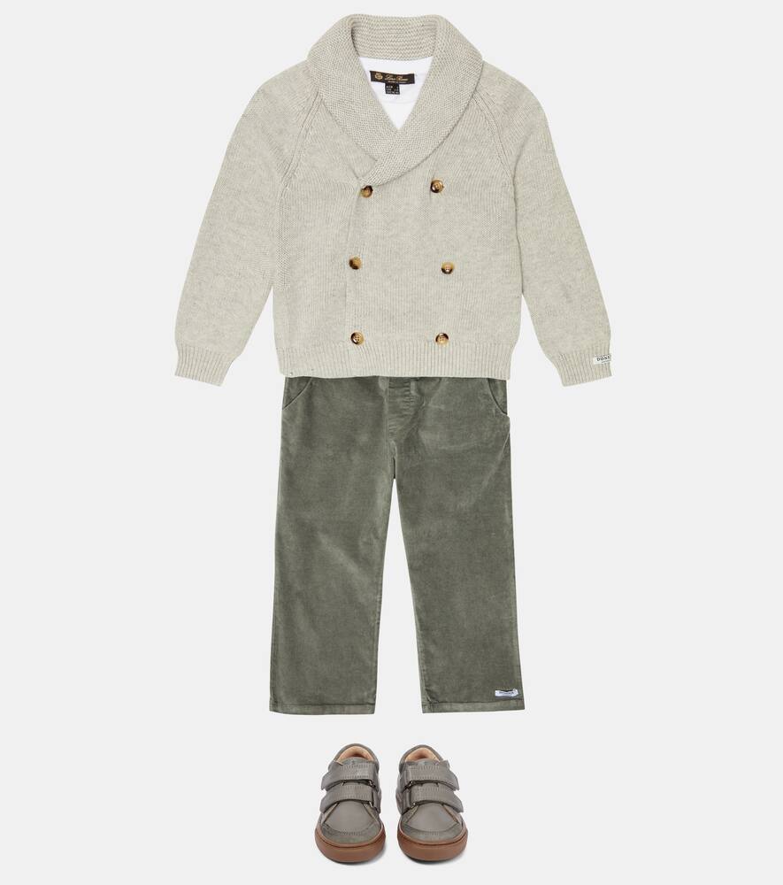 Donsje Mevil Velour Pants In Moss Grey