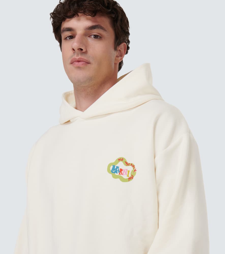 Shop Marni X No Vacancy Inn Cotton Hoodie In White