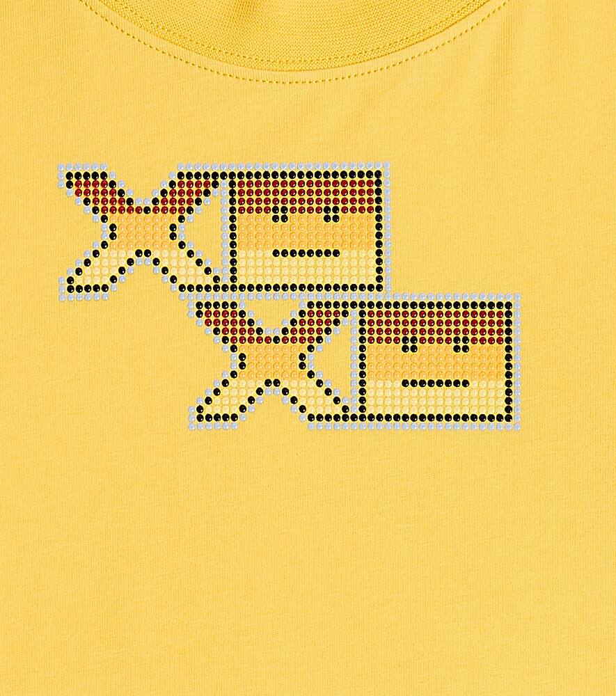 Acne Studios Face Cotton Jersey T-shirt In Yellow