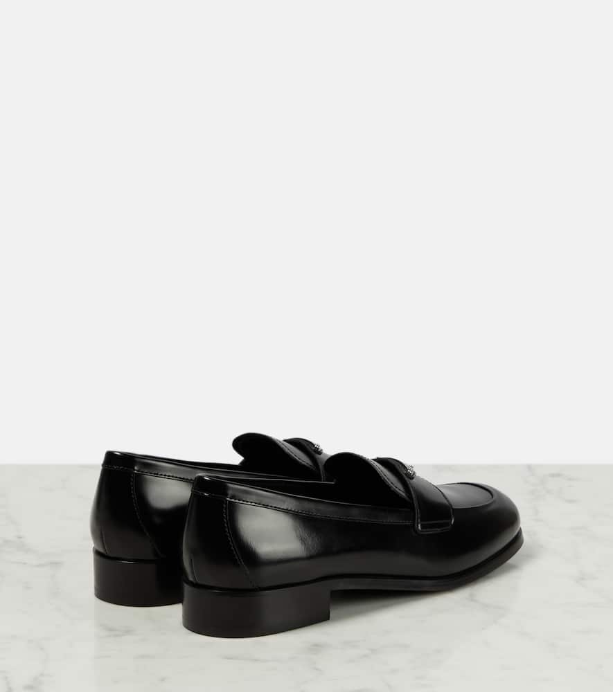 Prada Patent Leather Loafers In Black