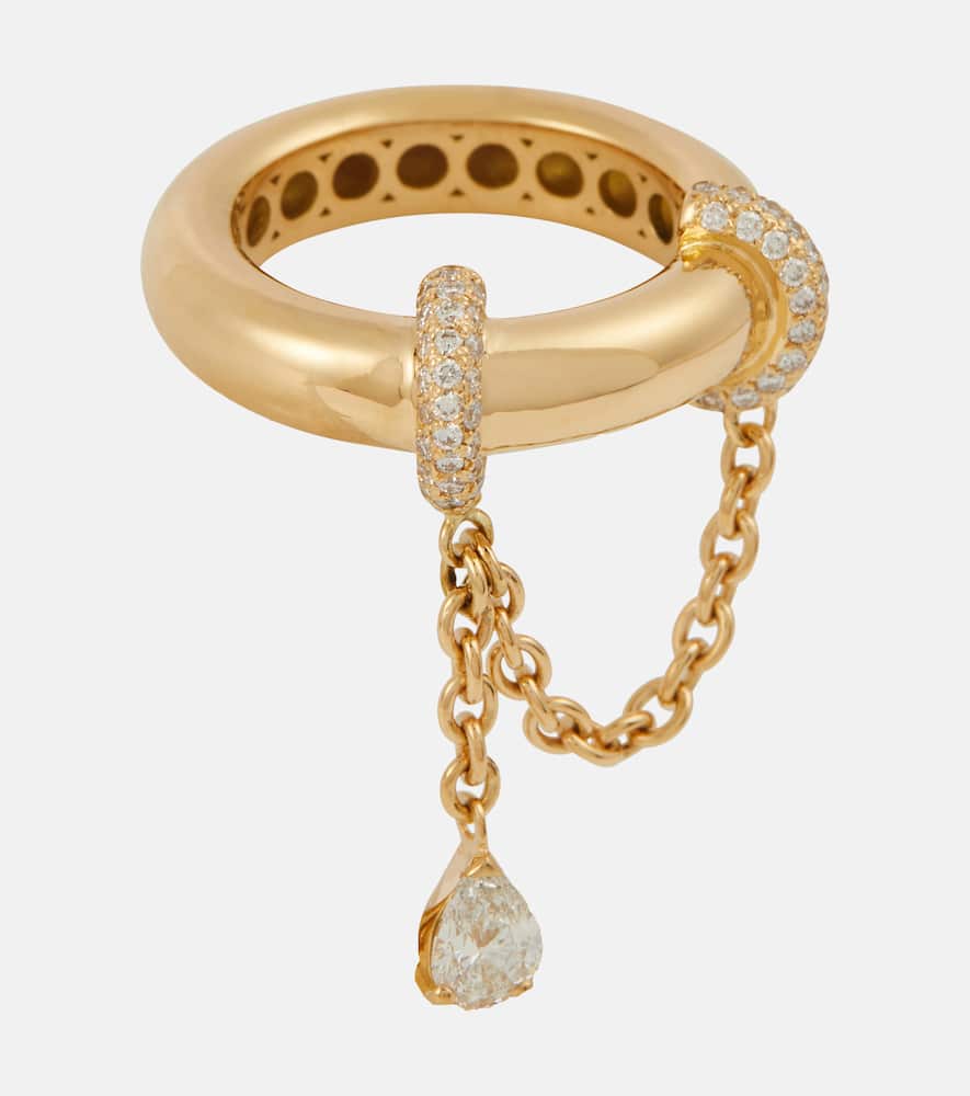 Rainbow K Elysabeth 18kt Gold Ring With Diamonds In Gold