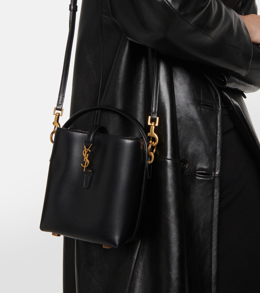  Saint Laurent Saint Laurent Le 37 Mini Leather Bucket Bag 