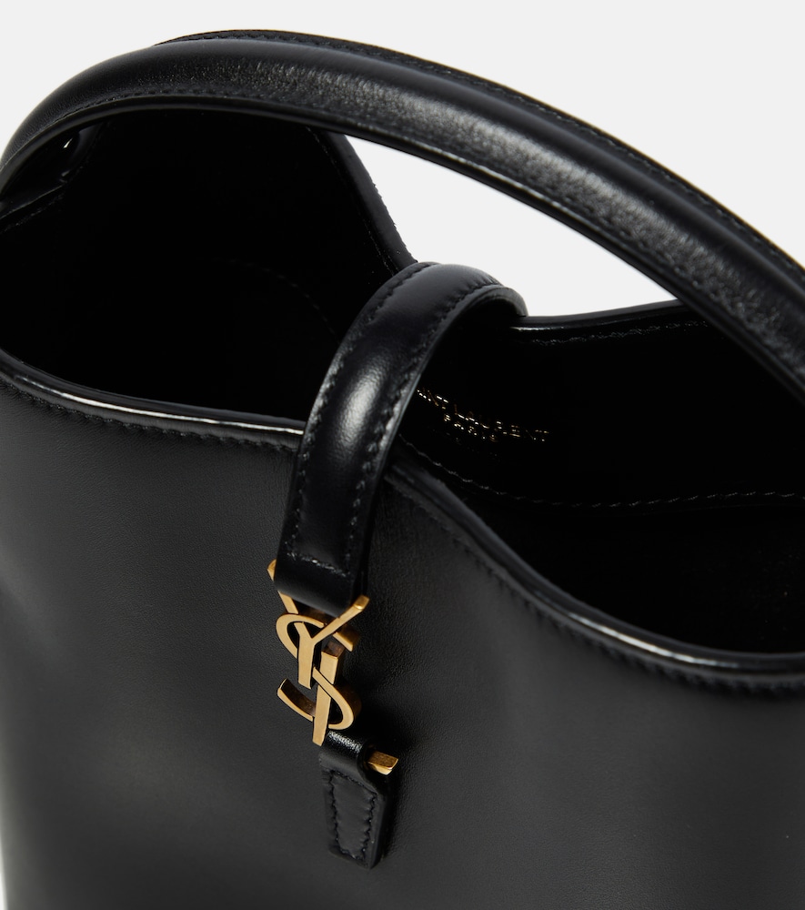  Saint Laurent Saint Laurent Le 37 Mini Leather Bucket Bag 