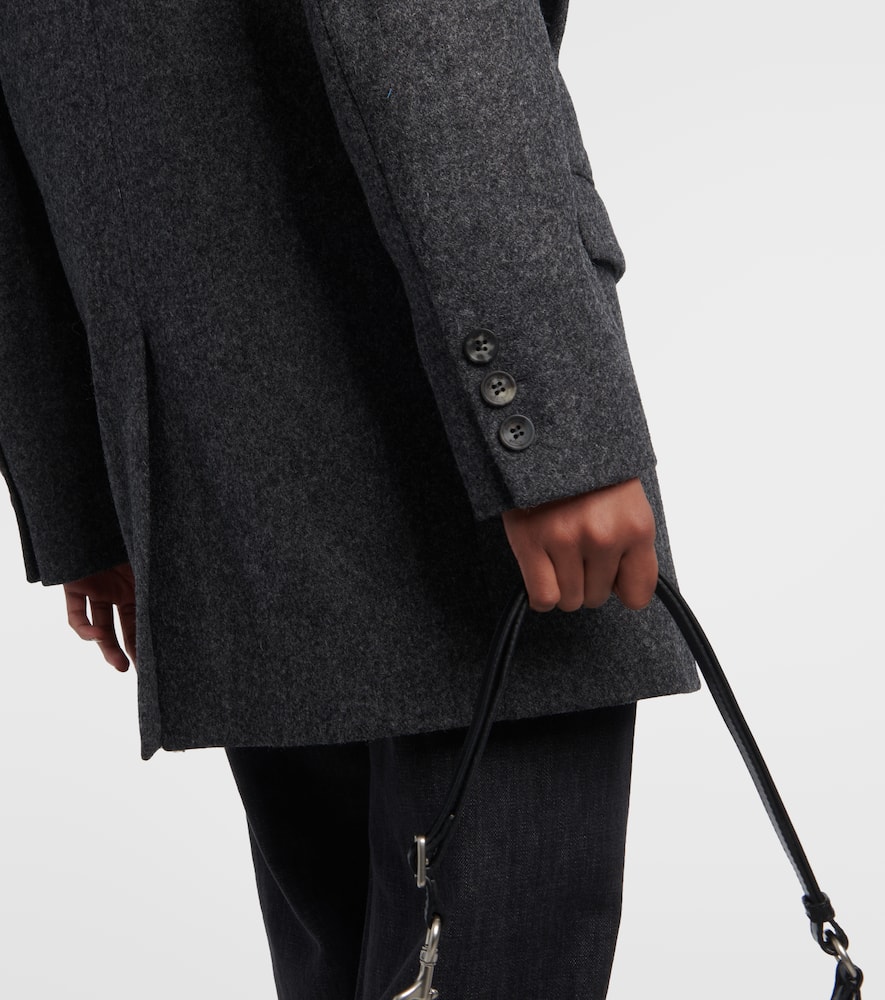 Isabel Marant Floyd Oversized Wool Blazer In Grey