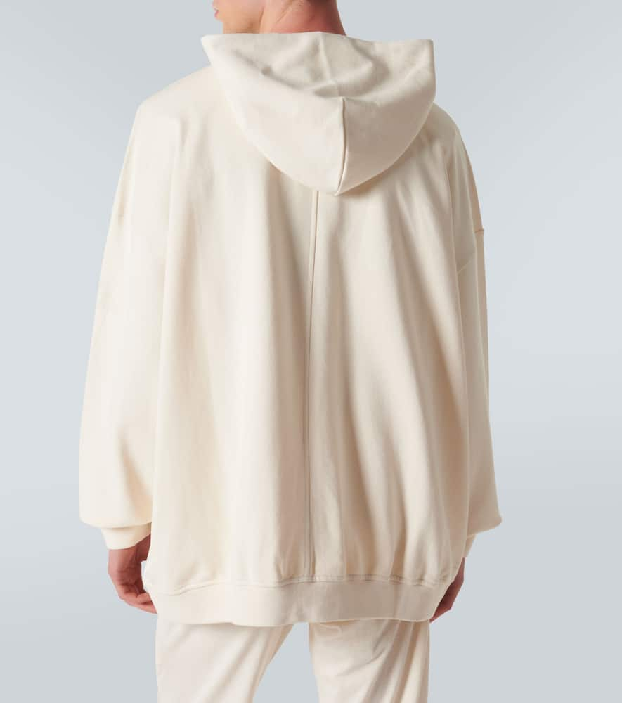 Shop Rick Owens Jumbo Jason Cotton Hoodie In White