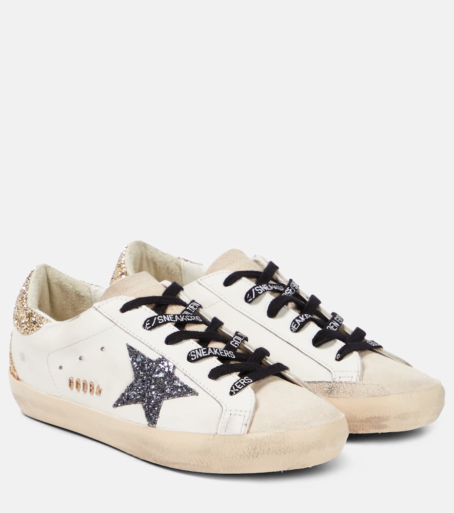 Golden Goose Super-star Leather Sneakers In White