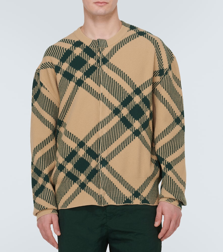  Burberry Burberry Burberry Check Wool-blend Cardigan 
