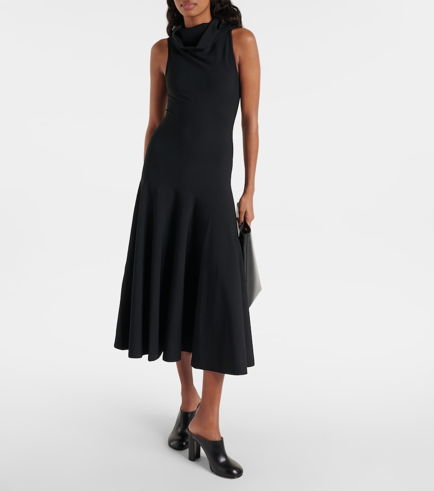  Alaia Alaia Hooded Jersey Midi Dress 