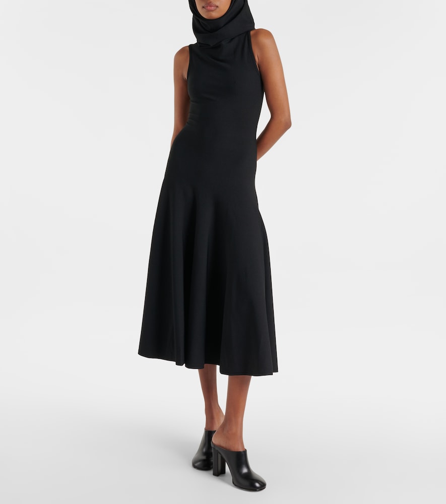  Alaia Alaia Hooded Jersey Midi Dress 