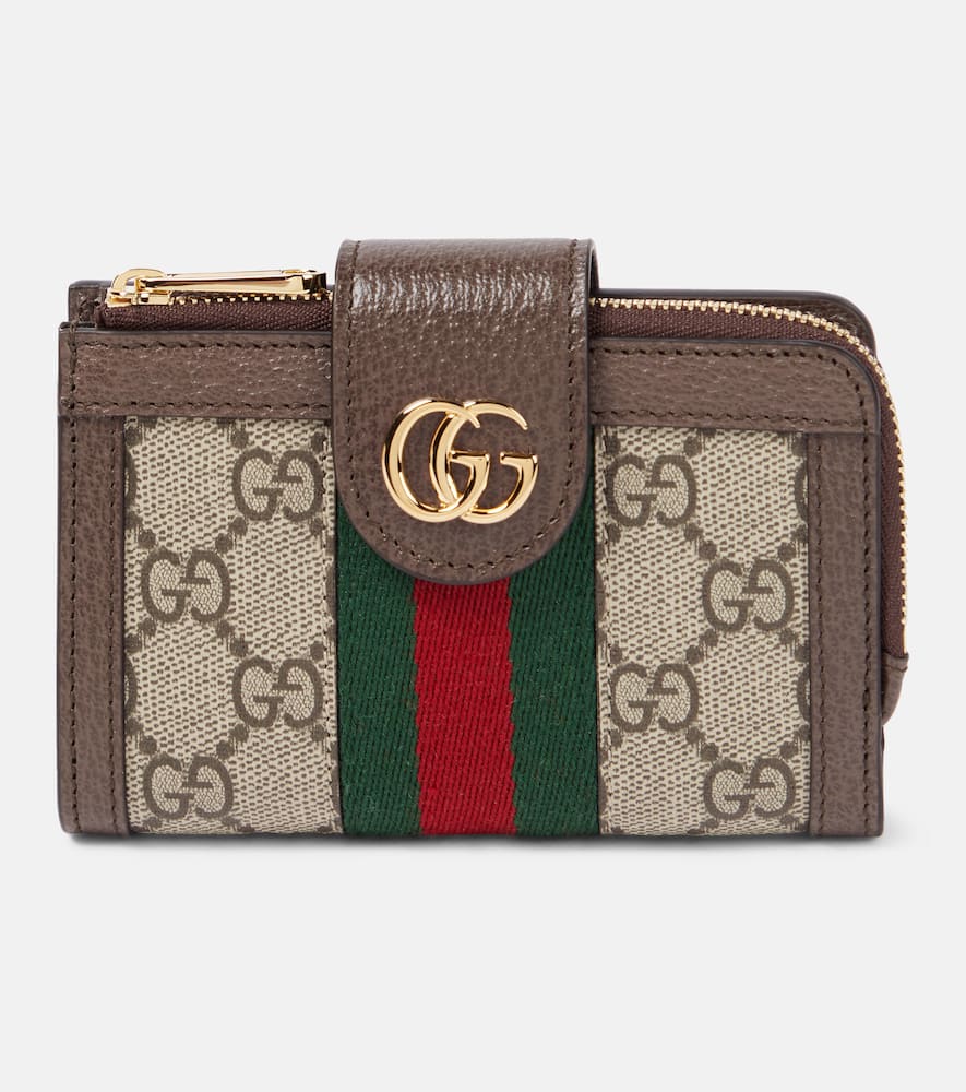 Gucci Ophidia leather-trimmed card case