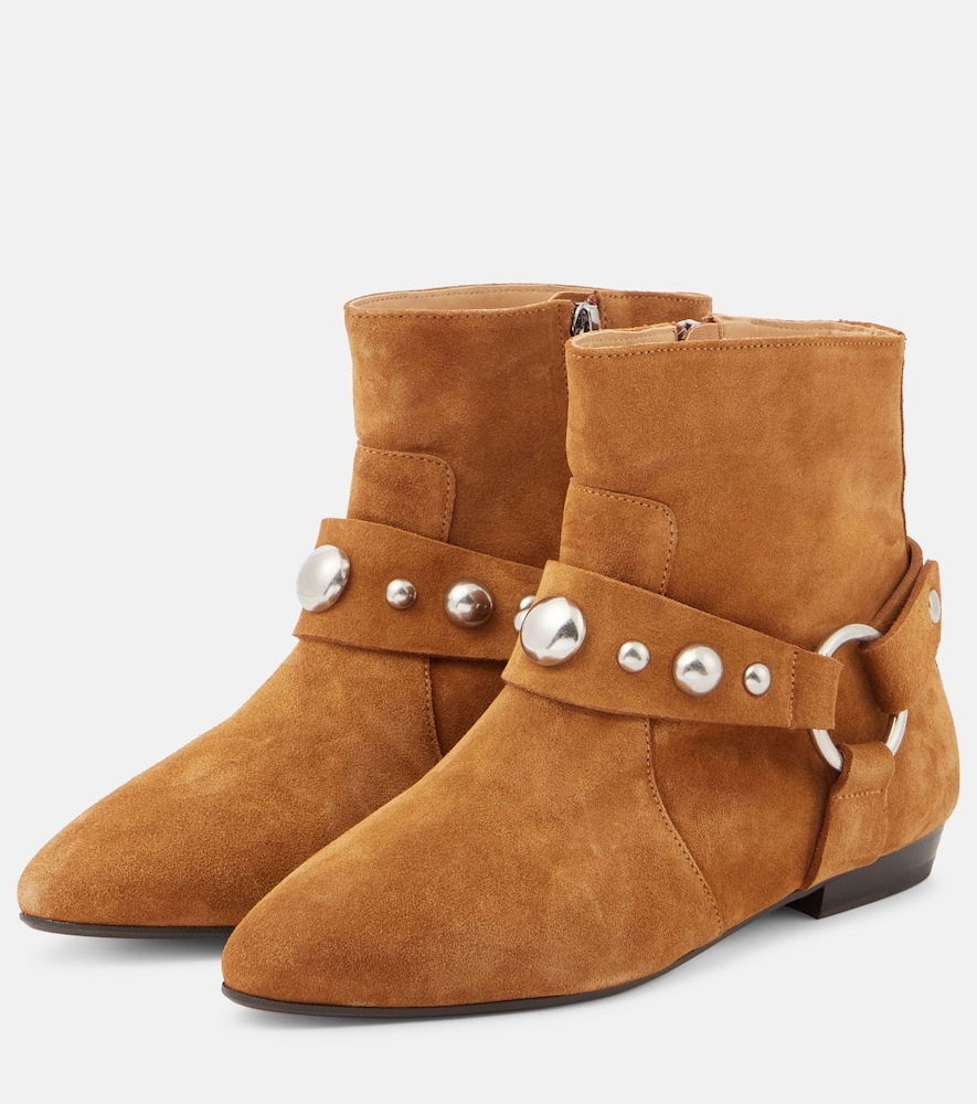  Isabel Marant Isabel Marant Verzierte Ankle Boots Siago Aus Veloursleder 
