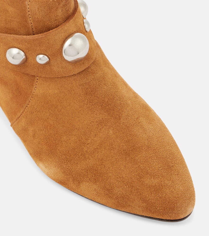  Isabel Marant Isabel Marant Verzierte Ankle Boots Siago Aus Veloursleder 