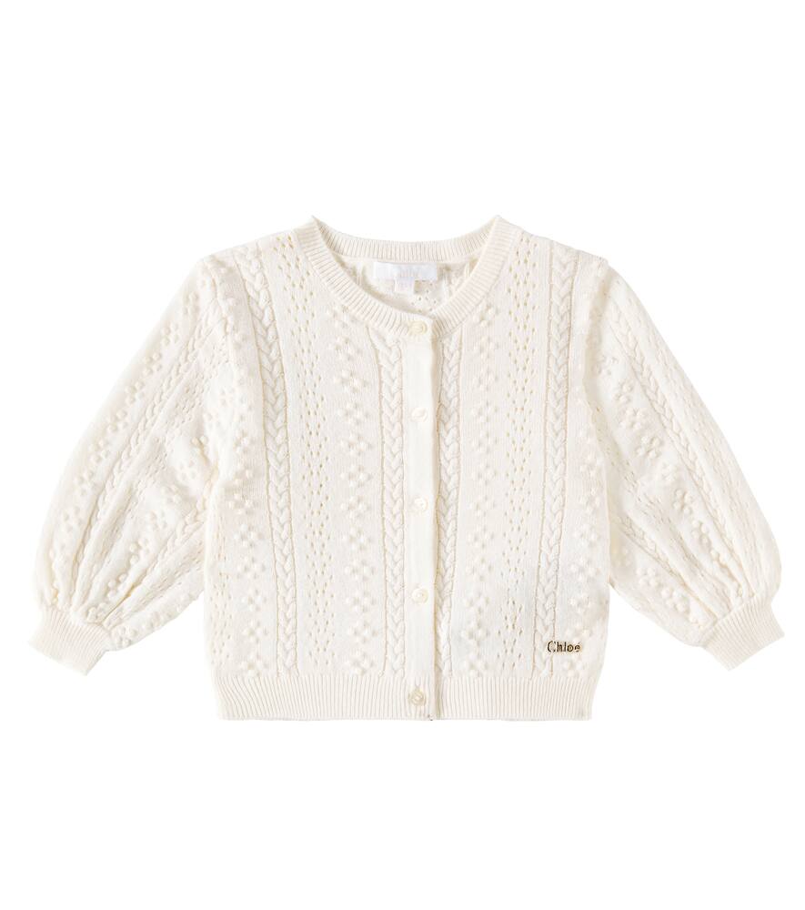Chloé Kids Baby cotton and wool cardigan