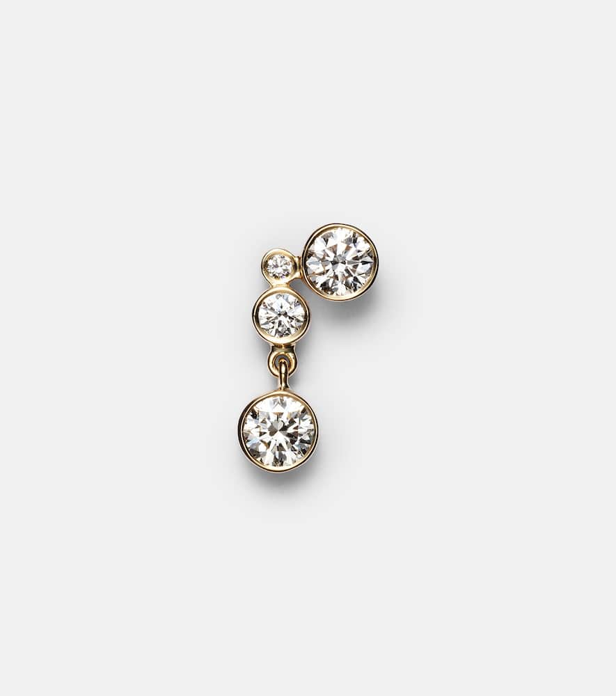 Sophie Bille Brahe Stella Diamant 18kt gold single earring with diamonds