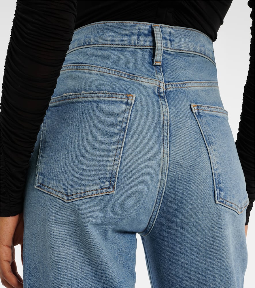 Agolde Riley High-rise Straight Jeans In Blue