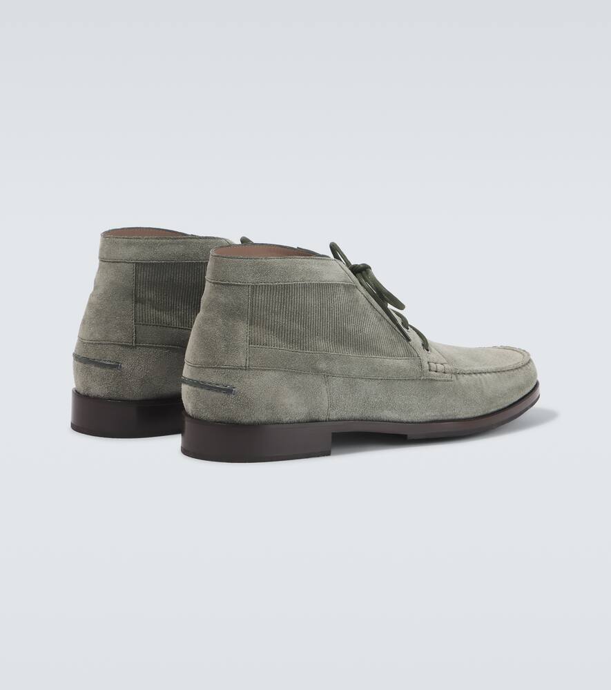 Manolo Blahnik Rhinebeck Suede Desert Boots In Grey