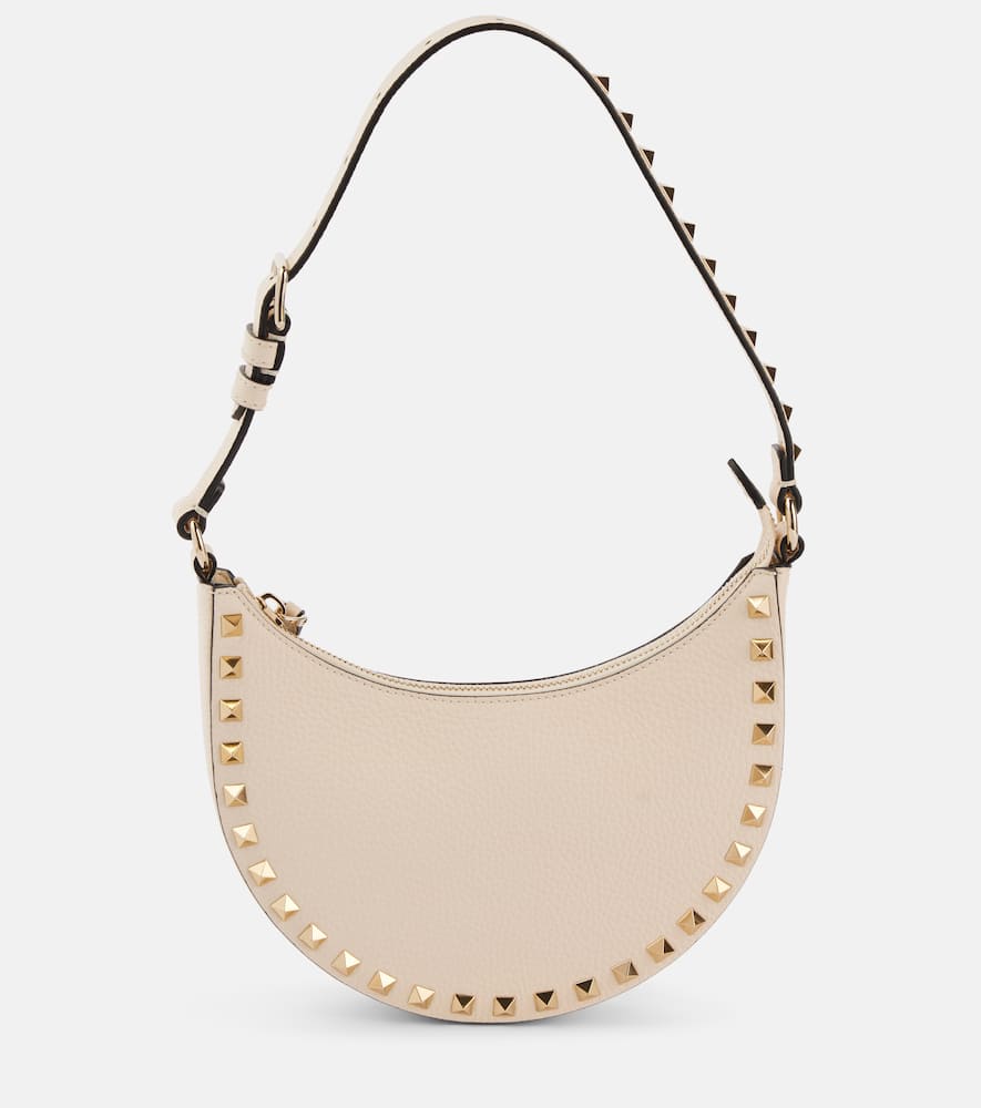 Valentino Tote Rockstud Mini Aus Leder In Weiss