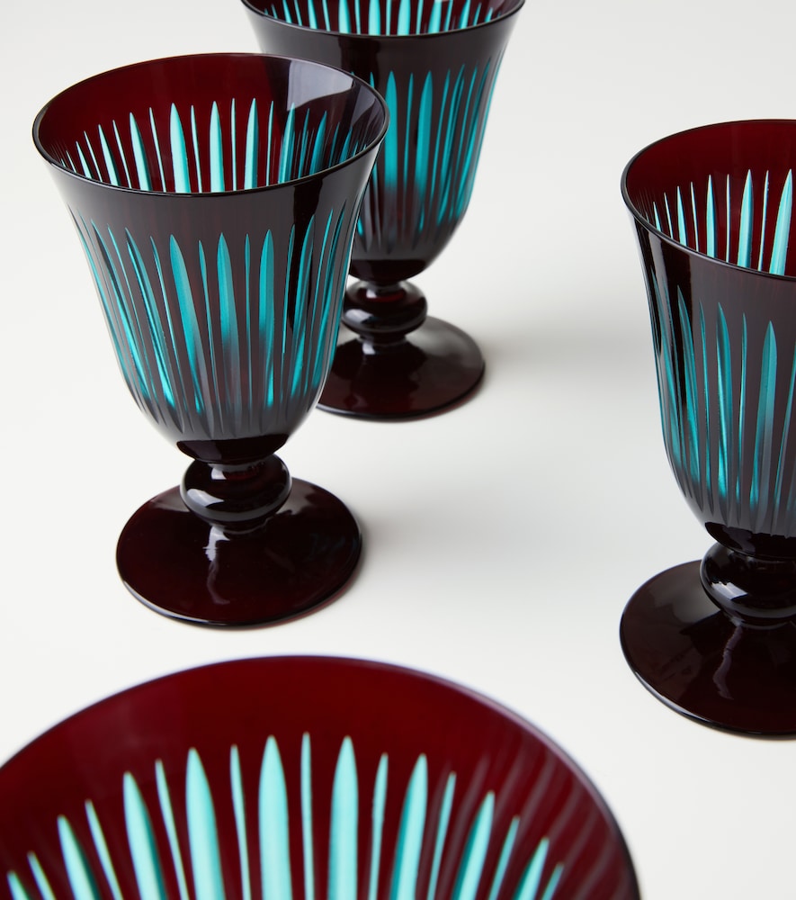  L'objet L'objet Prism Set Of 4 Wine Glasses 