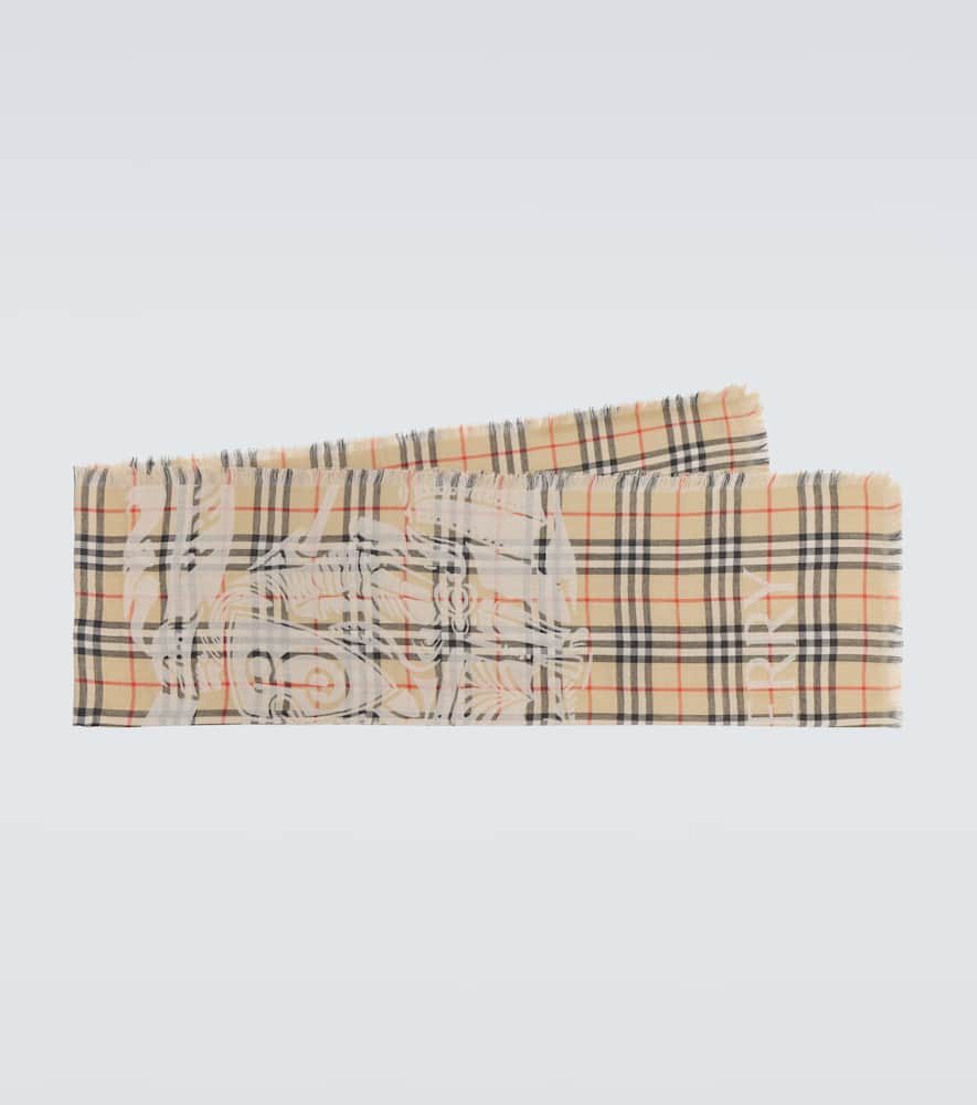 Burberry Check wool scarf