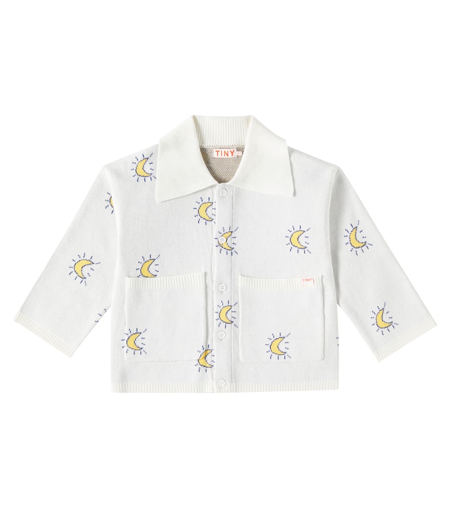 TINYCOTTONS MIDNIGHT SUN COTTON JACQUARD CARDIGAN