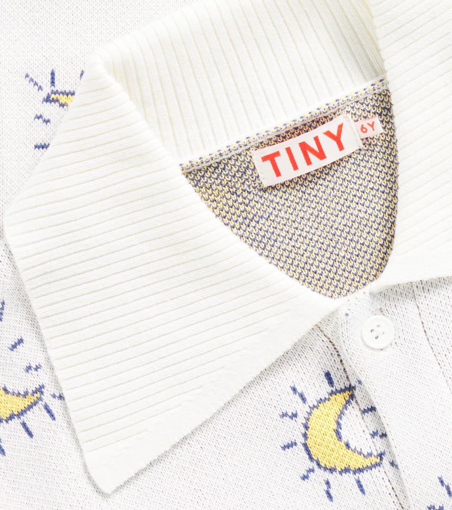 TINYCOTTONS MIDNIGHT SUN COTTON JACQUARD CARDIGAN