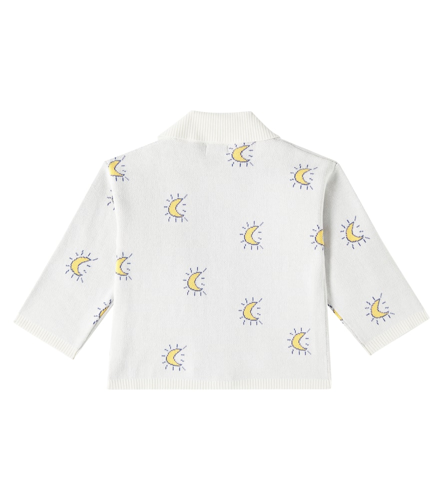 TINYCOTTONS MIDNIGHT SUN COTTON JACQUARD CARDIGAN