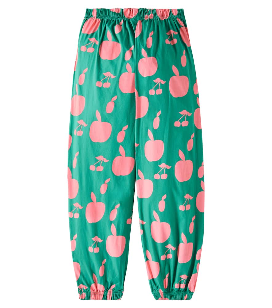 Jellymallow Fruits Cotton Sweatpants In Green