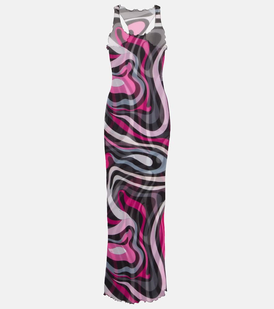 Pucci Long Dress Woman In Multicoloured
