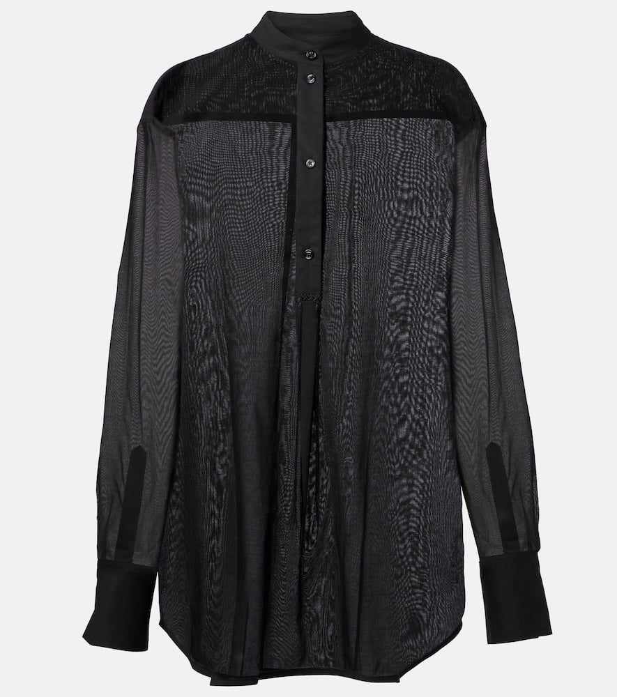 Totême Oversized Cotton Shirt In Black