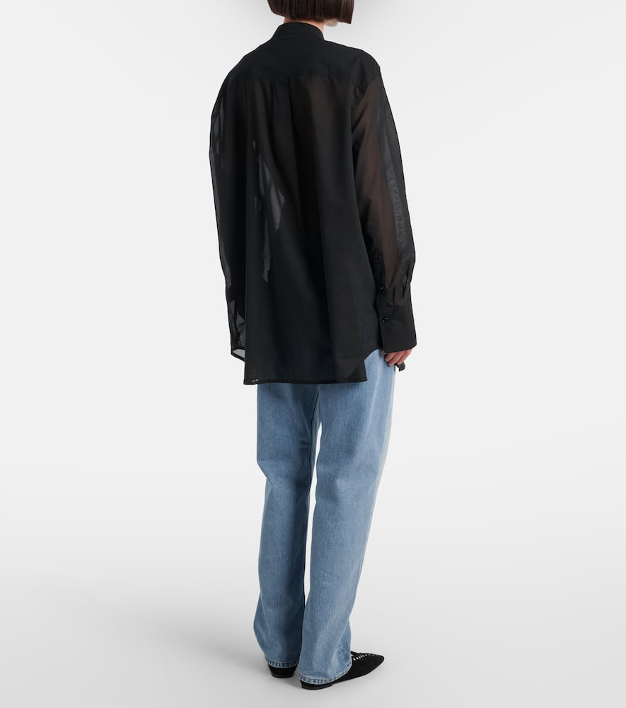 Totême Oversized Cotton Shirt In Black